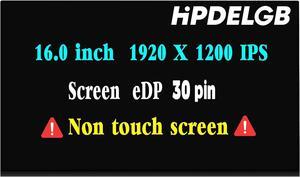 NUOLAISUN Replacement for HP Elitebook 860 G9 860 G10 LCD Screen 1920x1200 N14763-001 M74471-ND1 LCD Display Screen Panel Replacement 30Pin Non-Touch Screen