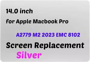 NUOLAISUN 14" for Macbook Pro A2779 M2 2023 EMC 8102 LCD Screen Display Assembly(Silver)