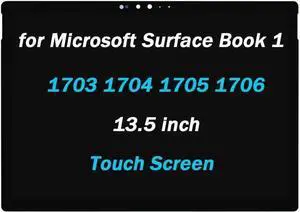 Replacement 13.5" for Microsoft Surface Book 1 1703 1704 1705 1706 LED LCD Display Touch Screen Digitizer Assembly VVX14P048M00 TDM13056(F1) V1.0 3000x2000 IPS (Not for Surface Book 3 Screen)