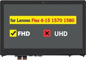 NUOLAISUN 15.6" LCD Touch Screen Display Replacement Assembly with Bezel for Lenovo Flex 4-1580 80VE 5D10L46026 NV156FHM-N42 FHD 1920 * 1080