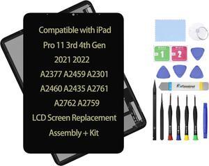 11" LCD Screen Replacement Compatible with iPad Pro 11 2021 3rd 4th Gen A2377 A2459 A2301 A2460 2022 A2435 A2761 A2762 A2759 Display OLED LCD Assembly + Glass Touch Digitizer Repair Kit
