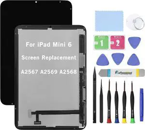 NUOLAISUN 8.3" Screen Replacement for iPad Mini 6 2021 A2567 A2569 A2568 LCD Display Glass Touch Digitizer Premium Kit with Tools