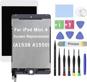 NUOLAISUN 7.9" New Screen Replacement for iPad Mini 4 A1538 A1550 LCD Display Glass Touch Digitizer Premium Kit with Tools - White