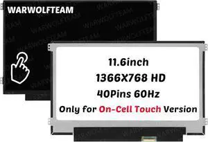 NUOLAISUN 11.6in 60Hz 40Pins 71% of sRGB 1366X768 HD Display LCD LED Touch Replacement Screen Panel Compatible with Dell Chromebook 3100 P29T P29T001 2G5VN 02G5VN(Not for 3100 2-in-1 Version)