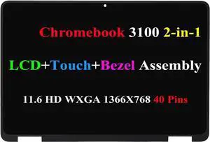 NUOLAISUN Replacement 11.6inch Compatible with Dell Chromebook 11 3100 2-in-1 9MH3J 045GHC 45GHC FHMWH 0FHMWH 40Pin HD 1366x768