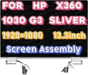 NUOLAISUN 13.3 Replacement L31871-001 Compatible with HP ELITEBOOK X360 1030 G3 LCD LED Touch Screen Display Whole Hinge-up FHD (1920x1080) Version