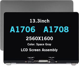 NUOLAISUN Screen Replacement for MacBook Pro 13.3in A1706 A1708 Late 2016 Mid 2017 Retina LCD Screen Display Assembly Kit EMC 3071 EMC 3163 EMC 2978 EMC 3164 661-05095 661-05096 (Space Gray)