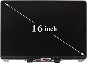 NUOLAISUN Replacement Screen Compatible with MacBook Pro Retina A2141 2019 16" LCD Full Screen Display Assembly 661-14200 (Silver)