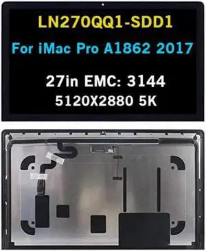 NUOLAISUN Compatible with iMac Pro 27" 2017 A1862 MQ2Y2LL/A EMC3144 5K IPS LCD Screen Display LM270QQ1 SD D1 Replacement