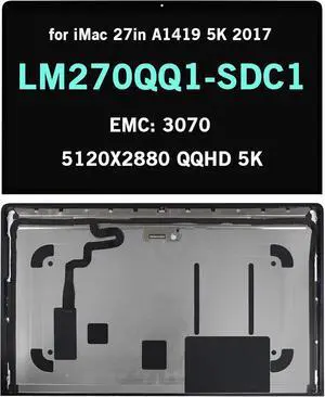 NUOLAISUN LM270QQ1-SDC1 LM270QQ1(SD)(C1) LCD LED 27inch Screen Replacement for Laptop 5120X2880 QQHD 5K 60Hz IPS Display 661-07323(Non-Touch)