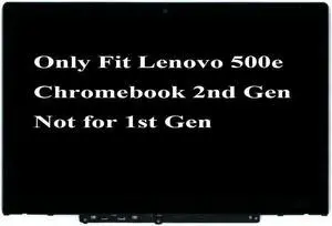 NUOLAISUN Replacement 11.6" LED LCD Screen Touch Digitizer Assembly with Bezel Frame fit Lenovo Chromebook 500E 2nd Gen 81MC0000US 5D10T79593 (Not Work for 500E 1st Gen)