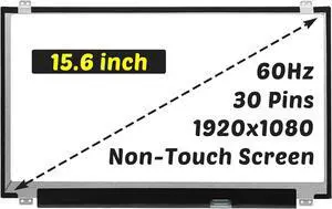 Replacement for Dell Vostro 15 3558 3559 3580 3581 3582 3583 3584 3590 7570 7580 for Precision 7510 7520 7530 LCD Screen 1920x1080 15.6 " 30 pins 60Hz LED Display Panel (for Non-Touch Screen Only)