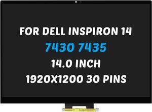 NUOLAISUN Replacement for Dell Inspiron 14 7430 7435 2-in-1 P172G P172G001 P172G003 D/PN: 2JYYF 5K0M2 1920x1200 14.0 " 30 Pins 60Hz LED Display Digitizer Panel (for 1920x1200 Only)