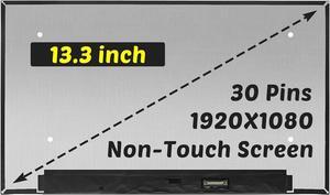 NUOLAISUN Replacement for Dell Latitude P97G P97G001 D/PN: 5RG4G 05RG4G YT9G7 0YT9G7 LGD05DB LP133WF7-SPF1 N133HCE-E7A 1920x1080 60HZ 30Pins 15.6 " LCD LED Display Panel (for Not-Touch Screen Only)