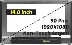 NUOLAISUN Replacement for Dell Latitude 14 P73G P73G001 DP/N 6HY1W 06HY1W R6D8G 0R6D8G 522V0 0522V0 KGYYH 0KGYYH LCD Screen 1920x1080 60HZ 30Pins 14.0 " LCD Screen Panel (for Not-Touch Screen Only)