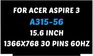 NUOLAISUN N156BGA-EA3 REV.C2 5D10P54289 Replacement for Acer Aspire 3 A315-42 A315-54 A315-54K Model N19C1 KL.1560D.034 DP/N 9JHCM 09JHCM O9JHCM 1366x768 60HZ 30Pins 15.6" LCD Not-Touch Screen Panel