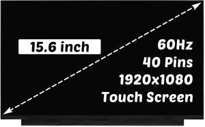 NV156FHM-T07 V8.0 Replacement for Lenovo Ideapad 5-15ARE05 3-15ITL6 Type 82H8 81YQ R156NWF7 R2 LCD Screen 1920X1080 15.6 inch 40 Pins 60Hz LED Display Digitizer Panel (for Touch Screen Only)