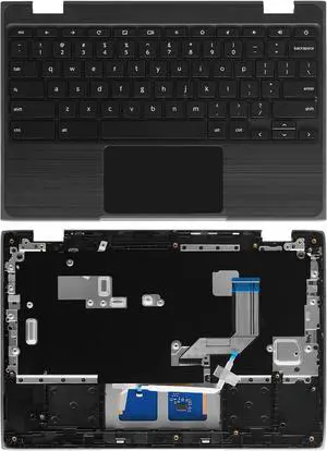 NUOLAISUN 5CB0Z21474 Replacement Upper Case Palmrest for Lenovo 100e Chromebook 2nd AST 82CD Keyboard Touchpad Assembly