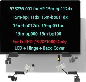 NUOLAISUN 925736-001 LCD Touch Screen Replacement for HP Envy x360 15m-bp112dx 15m-bp111dx 15m-bp011dx 15m-bp012dx 15-bp051nr 15m-bp000 15m-bp100 LCD Digitizer + Cover + Hinge Display Assembly FHD