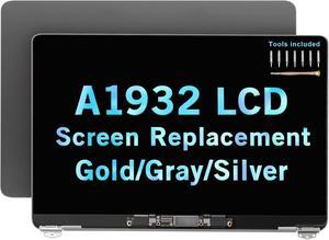 LCD Replacement 13" for MacBook Air Retina A1932 Late 2018 2019 EMC 3184 MRE82LL/A MREA2LL/A MREE2LL/A MVFH2LL/A MVFJ2LL/A 661-09734 Full LCD Screen Display Complete Top Assembly Kit(Space Gray)