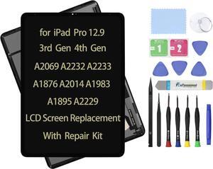 NUOLAISUN 12.9" LCD Screen Replacement Compatible with iPad Pro 12.9 3rd Gen A1876 A2014 A1983 A1895 4th Gen A2069 A2232 A2233 A2229 Display LCD Assembly and Glass + Touch Digitizer + Repair Kit