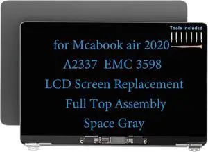 NUOLAISUN 13" Screen Replacement for MacBook Air M1 2020 A2337 EMC 3598 MGN93 MGND3 MGN73 MGNA3 MGNE3 Display Full LCD Screen Complete Full Top Assembly Kit 661-16806 (Space Gray)