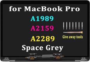 NUOLAISUN A1989 A2289 A2159 Screen Replacement for MacBook Pro A1989 A2159 A2289 Retina 13.3" LCD LED Display Digitizer Assembly Panel EMC 3214 3358 3301 3456 3348 (Space Grey)