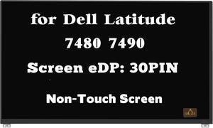 NUOLAISUN Screen B140HAN03.3 for Dell Latitude 14 7480 14 7490 LCD Screen Display Replacement Panel 30PIN 60Hz FHD 1920x1080 (Non-Touch Screen)