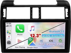 NUOLAISUN Car Stereo Radio Dash Kit for Toyota 4Runner Radio LCD Screen 2009-2022, Black Lower 12.3" Android Head Unit TS10, 4+32G, Wireless CarPlay & Android Auto, GPS Navigation, AHD Backup Camera