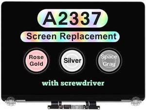 NUOLAISUN Screen Replacement for MacBook Air M1 2020 A2337 EMC 3598 LCD Display Retina Full Assembly 13.3" 2560x1600 (Rose Gold)