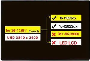 NUOLAISUN 16 Inches LCD Touch Screen Replacement Digitizer Assembly for HP Spectre X360 2-in-1 16-F OLED UHD