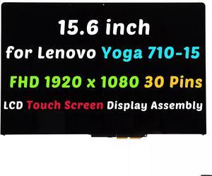 15.6" Digitizer Assembly for Lenovo ideapad Yoga 710-15ISK 710-15IKB 80V5 80U0 5D10L47462 5D10K81093 5B20L47349 5D10M14145 5D10l47462 5B20M14186 N156HCA-EA1 LCD Touch Screen Replacement FHD 1920*1080