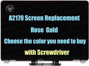 NUOLAISUN Screen Replacement for MacBook Air 13" 2020 A2179 EMC 3302 LCD Screen Retina Display Full Assembly (Rose Gold)