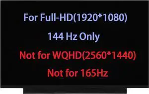 Screen Replacement for ASUS Tuf Gaming A15 FA507U FA507N FA507R FA507UV FA507UU FA507NV FA507NU FA507NUR FA507NVR FA507RC FA507RE FA507RM FA507RR FA507RF FA507RW LCD FHD 1920x1080 (144Hz)