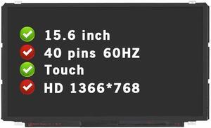 NUOLAISUN HD 1366×768 40 pins LCD Touch Screen Replacement for Dell Inspiron 15 3878 15.6" Display Panel