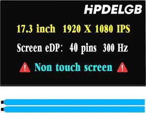 NUOLAISUN 17.3" Screen Replacement for ASUS Rog GL752VW-IH74 LCD Digitizer Display Panel FHD 1920x1080 IPS 30 Pins 60Hz Non-Touch Screen