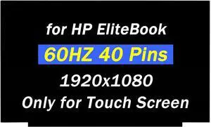 For HP EliteBook 630 G9 G10 / for EliteBook 830 G5 G6 / for EliteBook 735 G5 G6 L60603-001 FHD 1920x1080 40pins 60Hz 13.3" LED LCD Touch Screen Display Screen Panel (Only for Touch Screen)