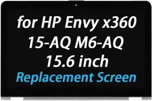 NUOLAISUN Screen Replacement 15.6" for HP Envy x360 15-aq103nn 15-aq103no 15-aq166nr 40 Pins (3840x2160) LCD Display Touch Screen Digitizer Assembly (Only for 40 Pins Screen)