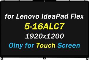 NUOLAISUN Screen Replacement 16" for Lenovo IdeaPad Flex 5i 5-16ALC7 5-16IAU7 5-16ABR8 82R8 82RA 82Y1 5D10S39794 1920x1200 30 Pins LCD Display Touch Screen Assembly (Only for 1920x1200)