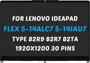 NUOLAISUN Replacement for Lenovo IdeaPad Flex 5-14ALC7 5-14IAU7 Gen 7 (Type 82R9 82R7 82TA) 5D10S39787 5D10S39785 5D10S39788 1920X1200 14.0 inch 30 Pins LCD Touch Screen + Bezel Digitizer Assembly