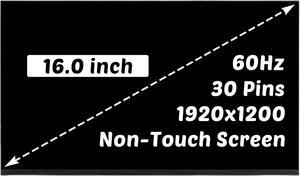 Replacement for Lenovo Thinkpad T16 E16 P16 P16S 1th 2th 3th Gen for Thinkpad P16V L16 1th 2th Gen LCD Screen 1920x1200 16.0 inch 30 Pins 60HZ LED Display Digitizer Panel (for Non-Touch Screen Only)