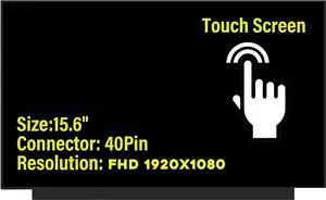 NUOLAISUN New Screen Replacement B156HAK02.3 LP156WFD-SPK1 LP156WFD (SP)(K1) Compatible with DELL 0NDGD4 NDGD4 NKHN7 0NKHN7 15.6 Touch + Digitizer FHD Full-HD IPS LCD LED Display Screen