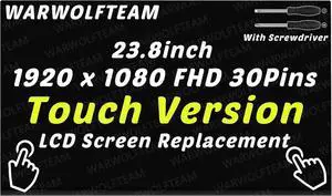 NUOLAISUN Screen Replacement for HP 24-DF 24-DF0024NS 24-DF0030 All in One L91416-002 23.8" FHD 1920 x 1080 60Hz 30Pins LCD LED Screen Display Panel(Only for Touch Version)