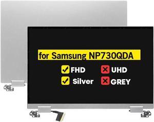NUOLAISUN 13.3" LCD Full Top Touch Screen Assembly for Samsung Galaxy Book Flex2 Alpha NP730QDA NP730QDA-KB1US FHD 1920 * 1080 Silver