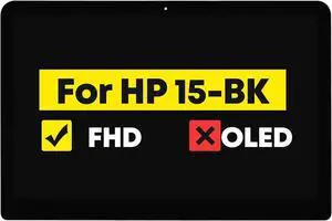 NUOLAISUN 15.6" LCD Touch Screen Replacement Digitizer Assembly +Bezel for HP Pavilion x360 15-BK075NR 15-BK101NT FHD 1920 * 1080