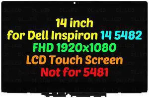 NUOLAISUN for Dell Inspiron 14 5482 5491 5485 DP/N 43GCF LCD TouchScreen Assembly W/ Bezel