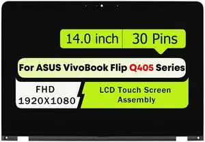 NUOLAISUN For ASUS Q405 Q405UA Q405UA-BI5T5 14.0" FHD 1920×1080 LCD Touch Screen Display Replacement