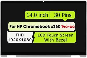 NUOLAISUN 14.0" FHD 1920×1080 LCD Touch Screen Display Assembly for HP Chromebook x360 14c-cc 14c-cc0060ng