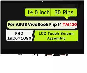 NUOLAISUN 14" For ASUS VivoBook Flip 14 TM420UA TM420UA-DS52T FHD LCD TouchScreen Assembly