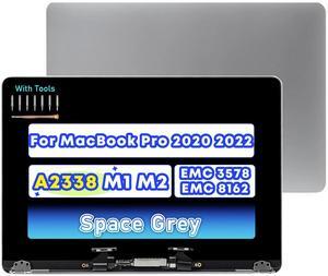 NUOLAISUN 13.3" New Screen Replacement for MacBook Pro M1 2020 A2338 EMC 3578 MYD83 MYD92 MYDA2 MYDC2 LCD Screen Retina Display Full Assembly (Gray)